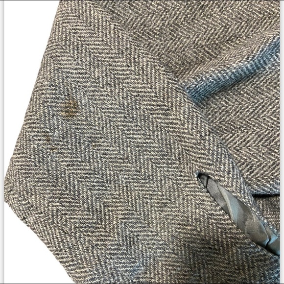 Vintage Aeropostale Compagnie Generale Medium Wool Tweed Blazer Semi Cropped - Picture 7 of 10